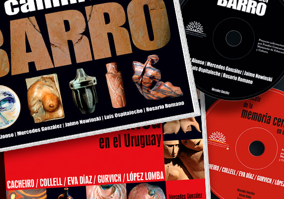 Diseño editorial para libro sobre ceramistas uruguayos.