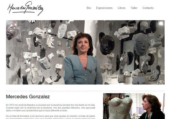 Sitio web Html5 desarrollado para la ceramista uruguaya Mercedes González.