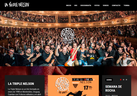 Sitio web responsive desarrollado para la banda rock uruguaya La Triple Nelson.